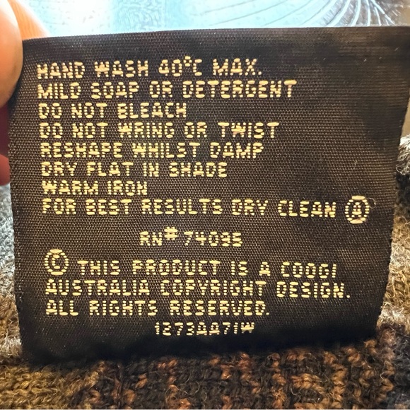 Rare Vintage Early 90s 100% Authentic Coogi Sweater Wool Multicolor Sz L NWOT 🔥 - Picture 10 of 10